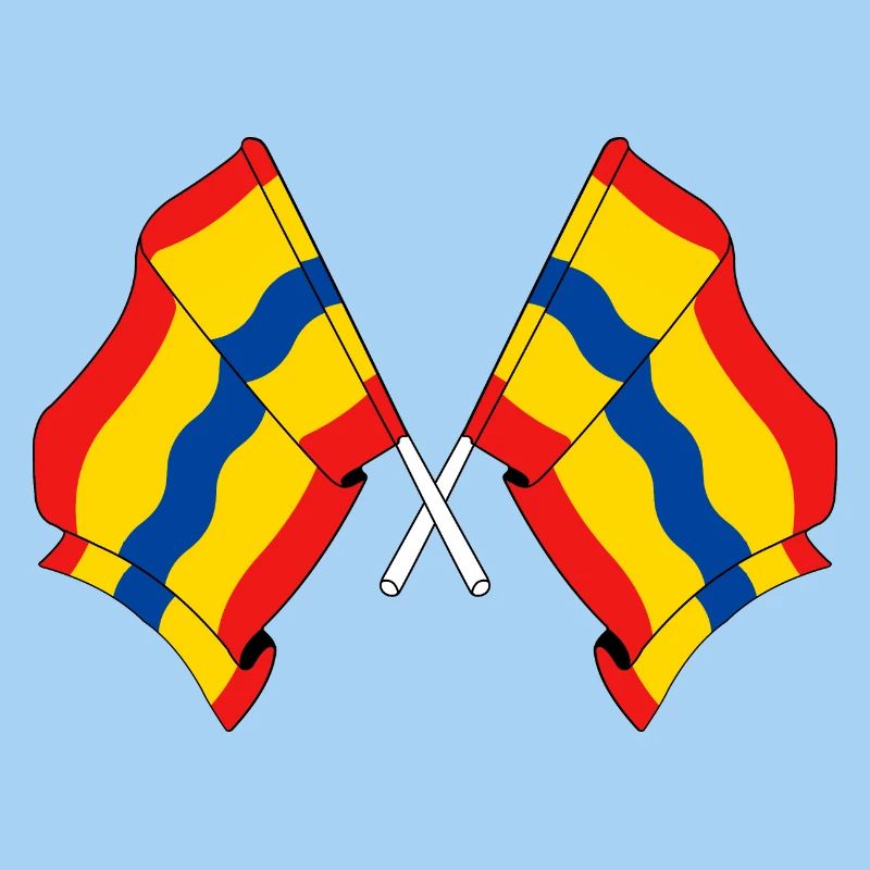 Zwei Flaggen der Provinz Overijssel
