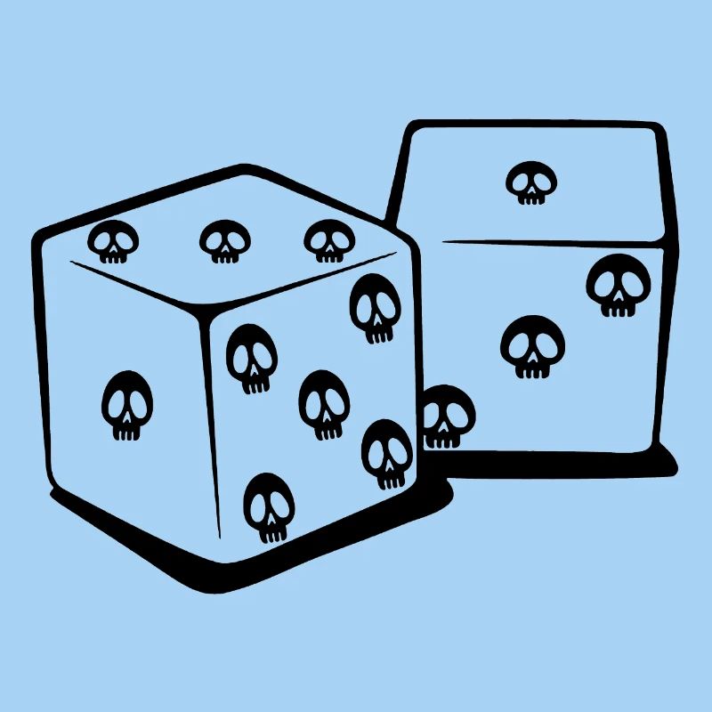 Playing with dice (black)