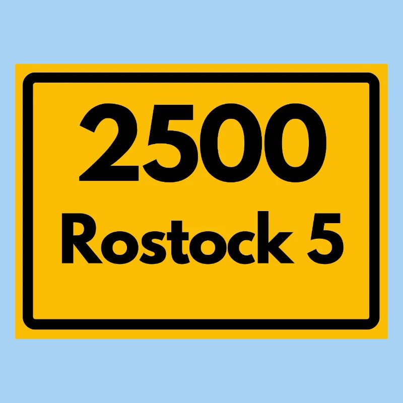 OLD POSTCODE POSTCODE RETRO 2500 ROSTOCK 5 HEIMAT