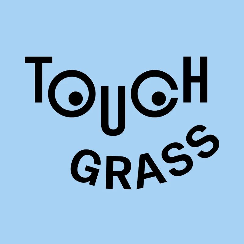 Touch Grass Happy Face
