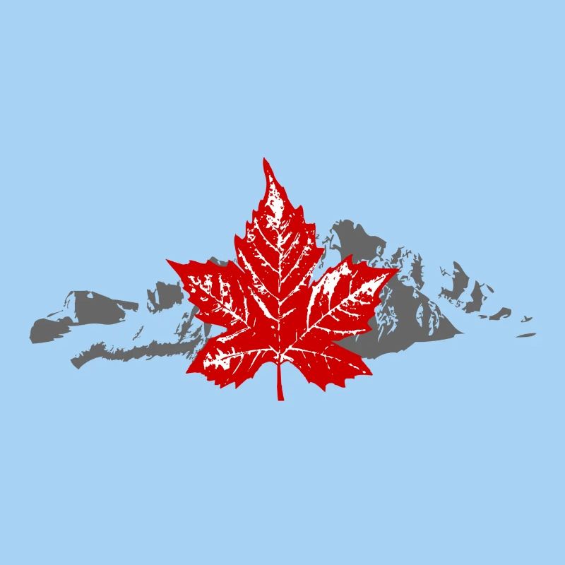 Canada - Maple Leaf & Mountain