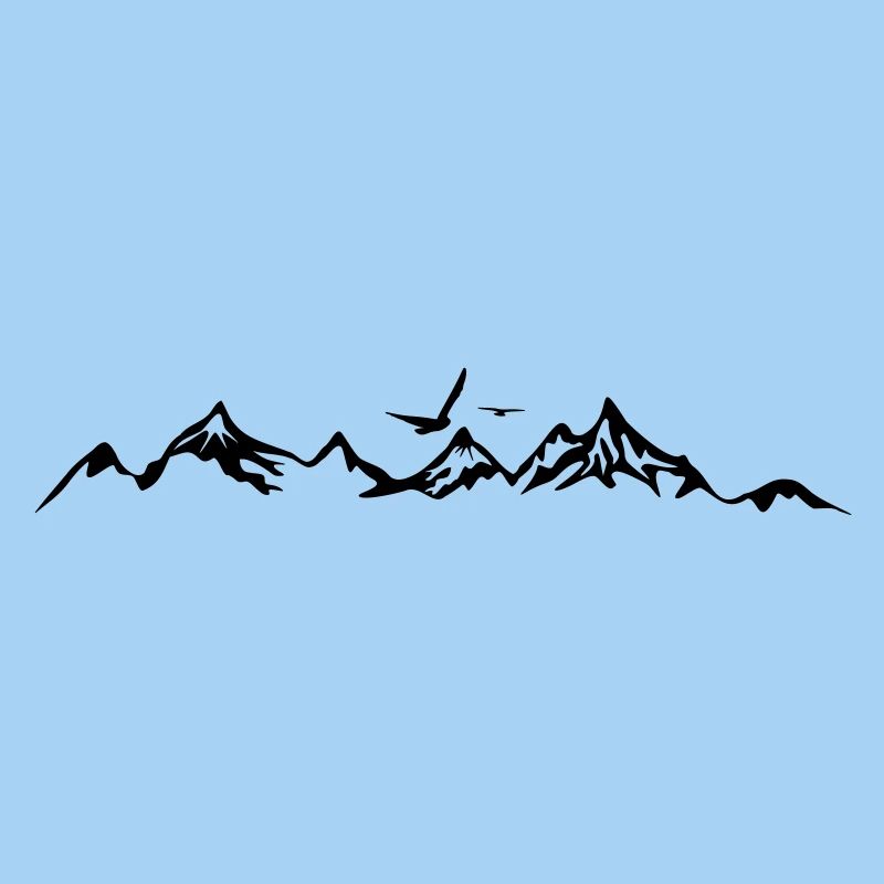 BERGE Mountains Landscape Silhouette Panorama