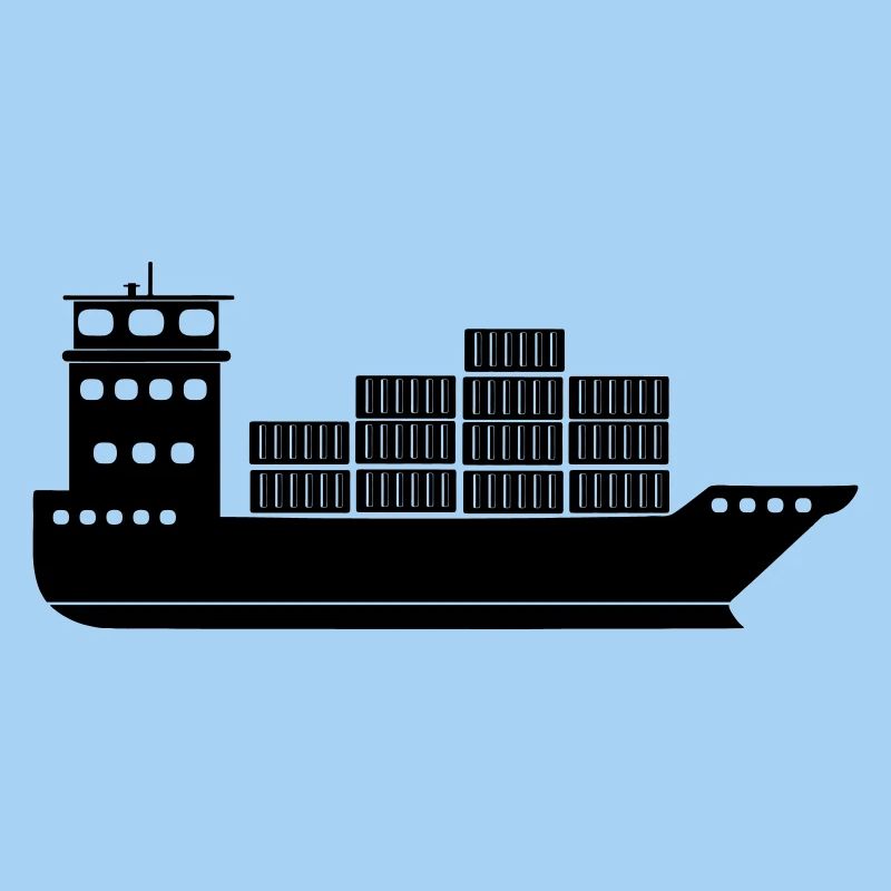 Sea container ship or boat with containers