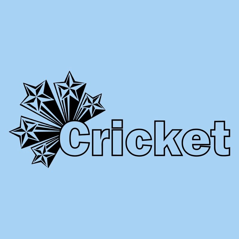 Cricket-Text mit Sternen