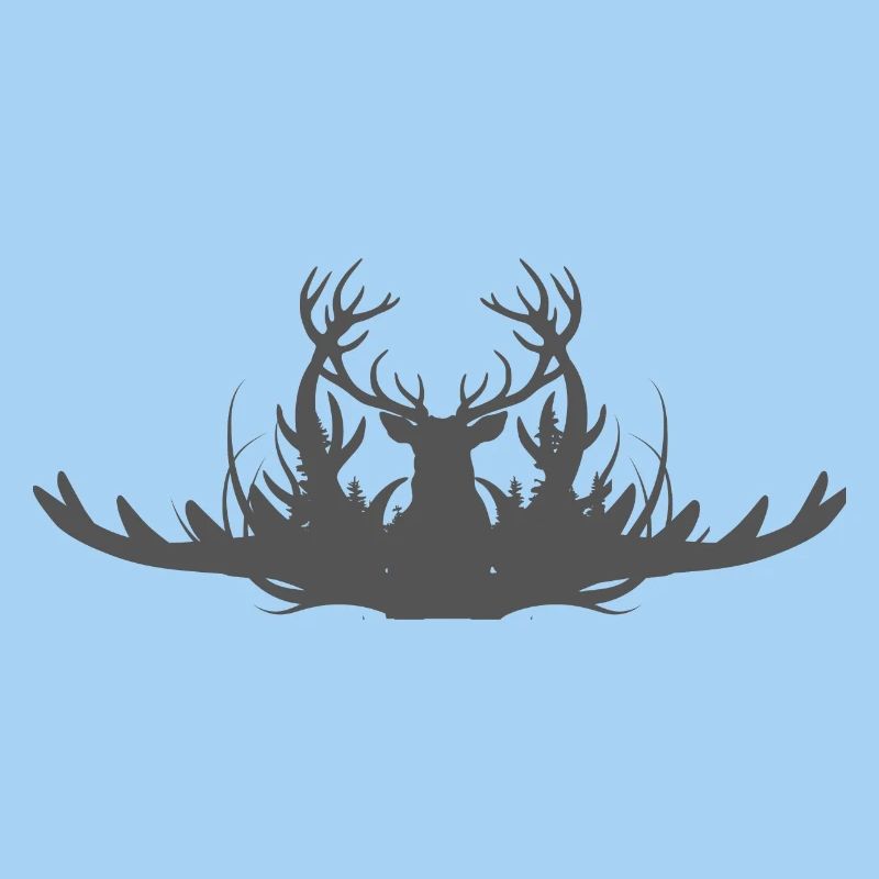 Silhouette de bois de cerf