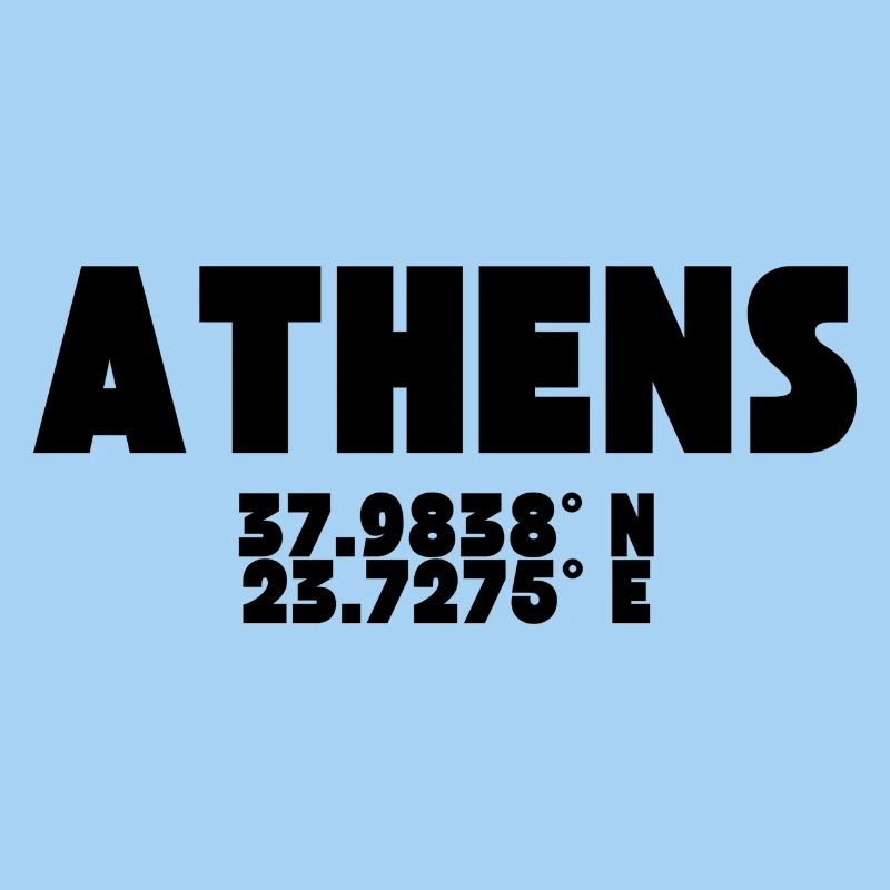 Athens / Athens - Design with coordinates