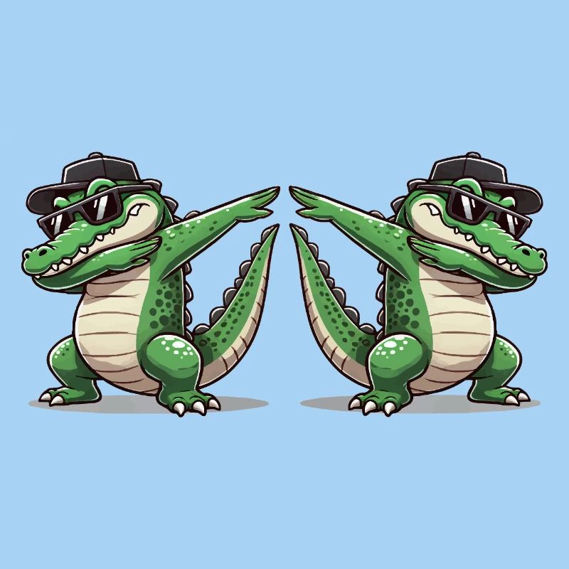 Crocodile Bande dessinée Dabbing 2