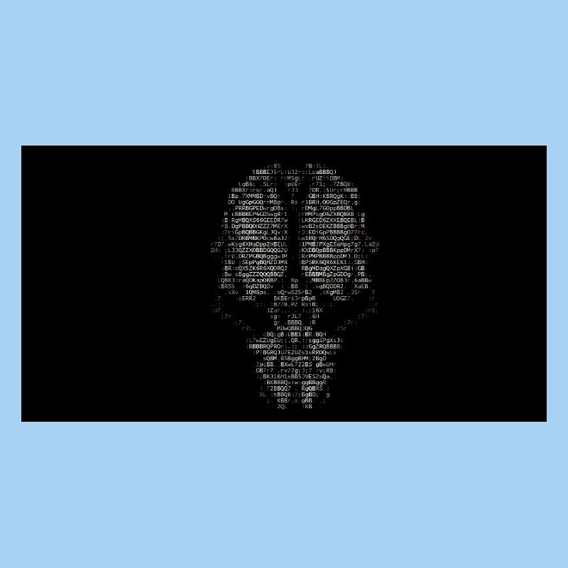 Noir et blanc et un peu de couleur ascii