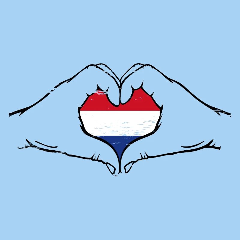 Drapeau hollandais coeur utilisé