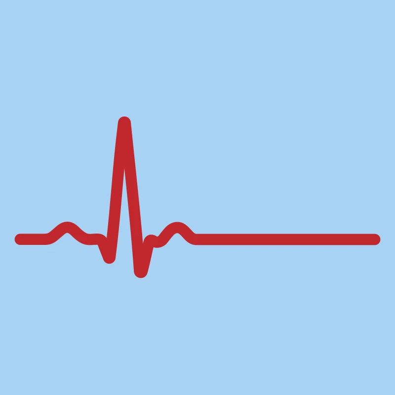 Rotes EKG-Liniensymbol