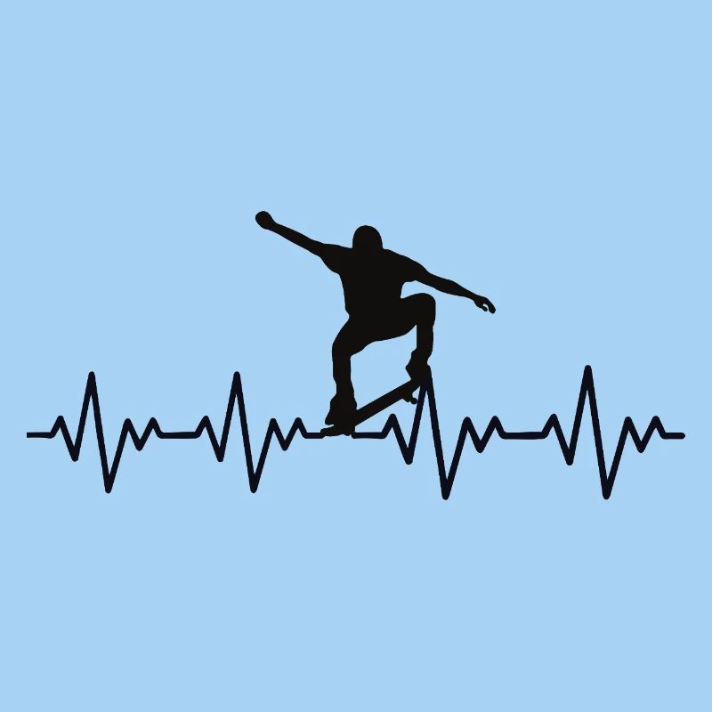 Skateboarder ECG Heartbeat