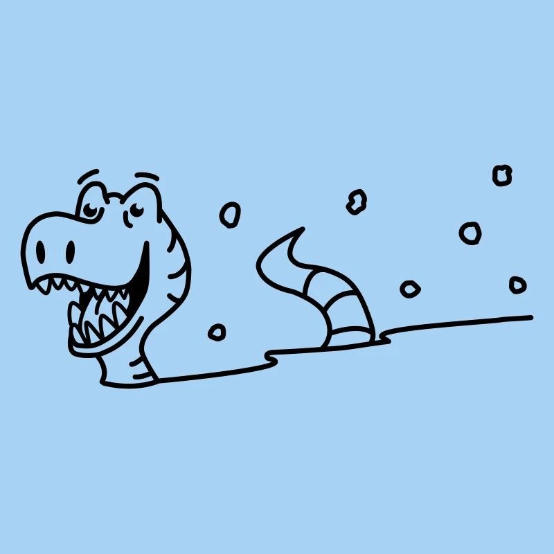 Dinosaurs in the snow