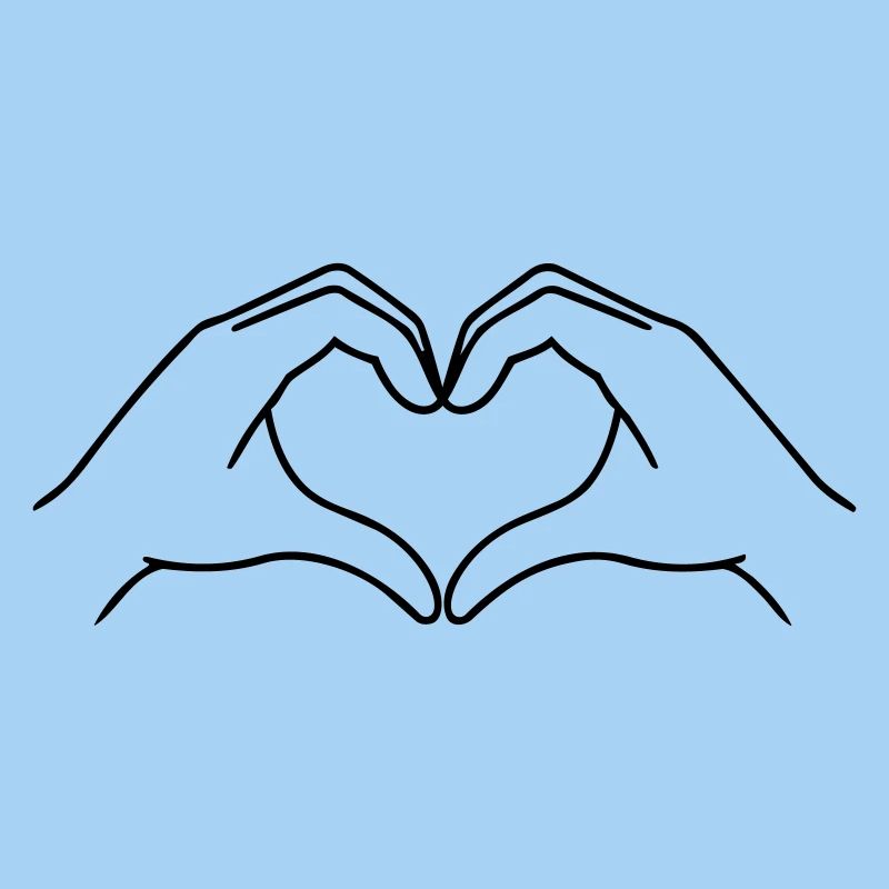 Heart Hands Line Art | K-Pop Love
