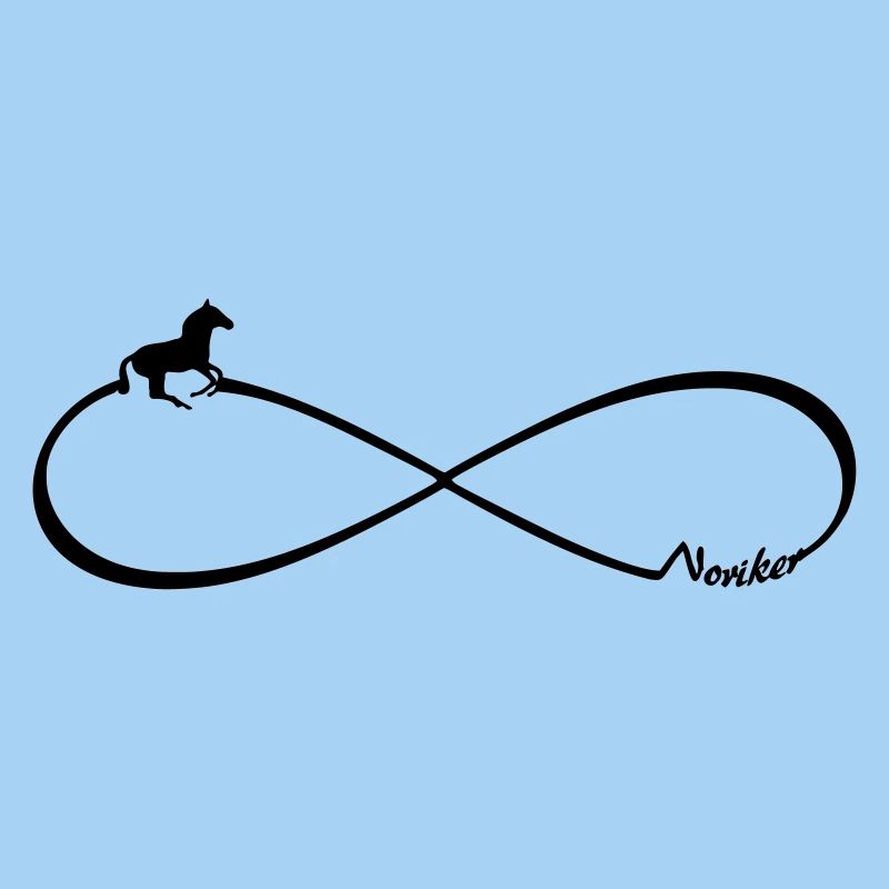 Geschenk für Pferdebesitzer Noriker Pferd Infinity