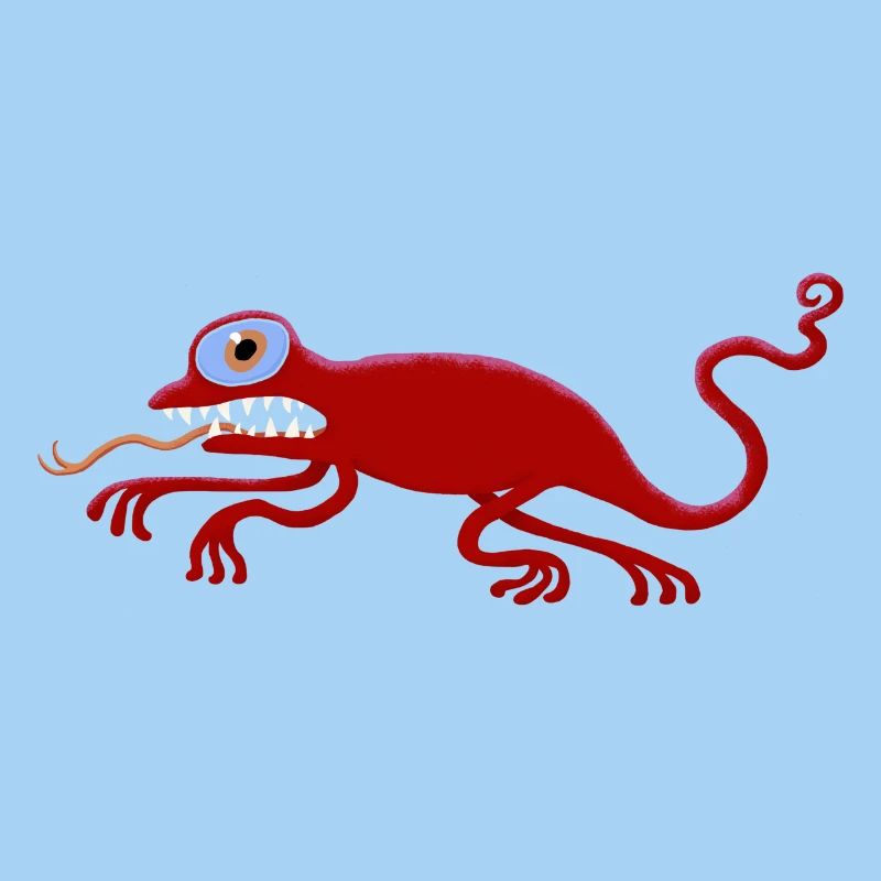ulkige Echse-rot