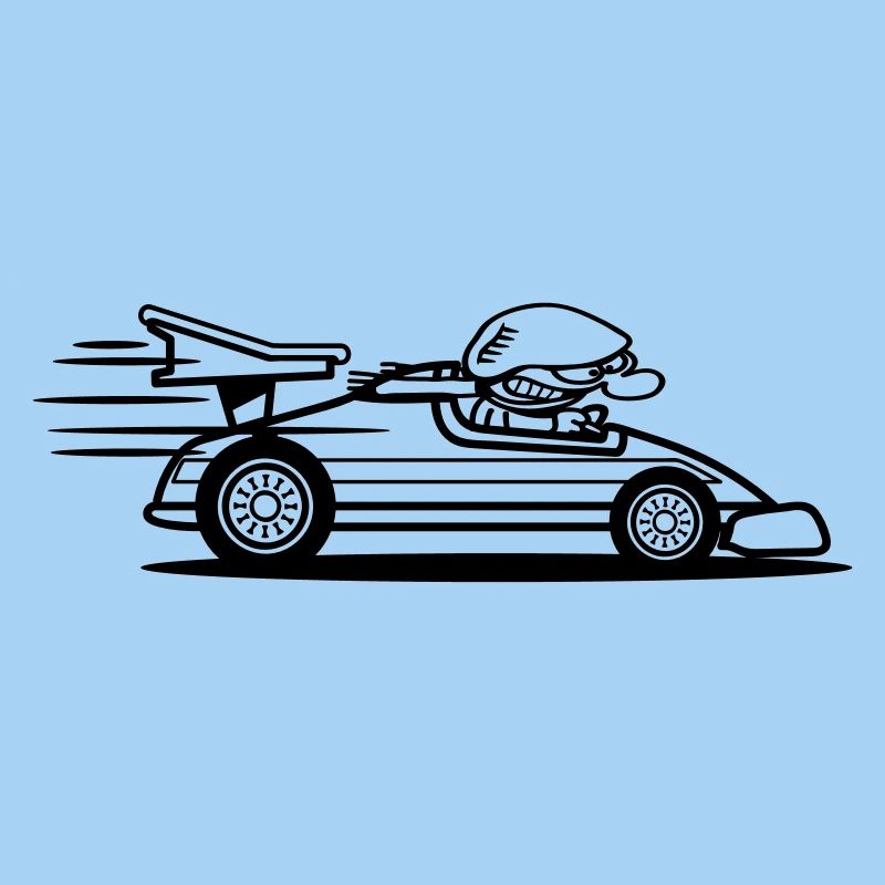 voiture de course drôle
