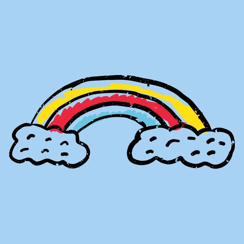 Rainbow Brush Arc Strokes