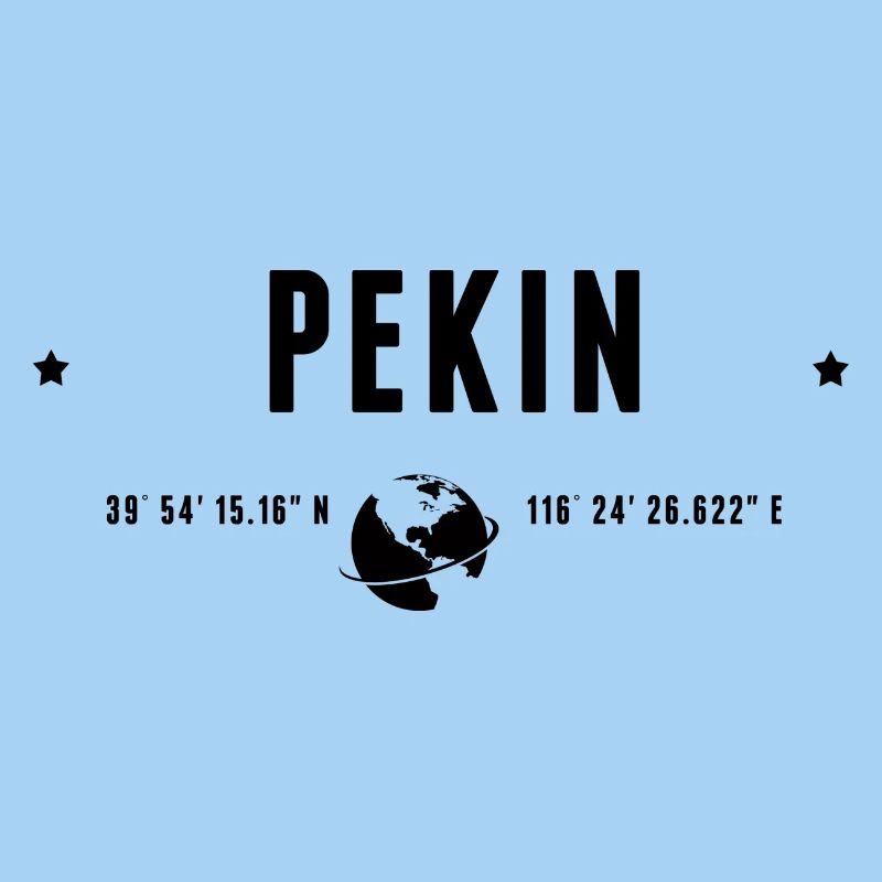 Beijing Stylized Geographical Coordinates