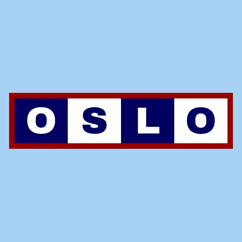 Oslo Norway Minimal Typography Design