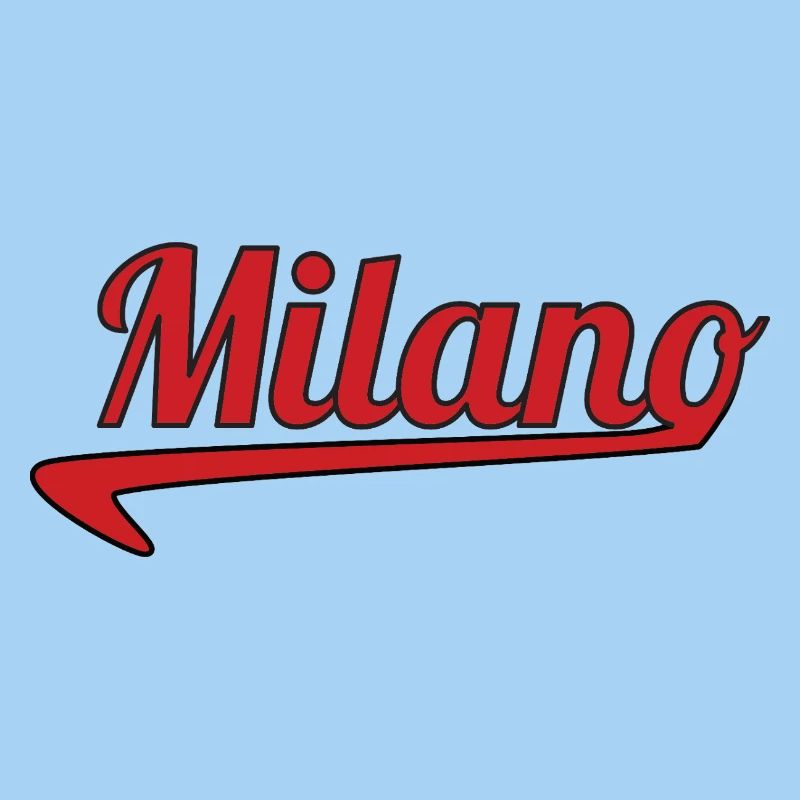 Milano Script Emblem Swoosh