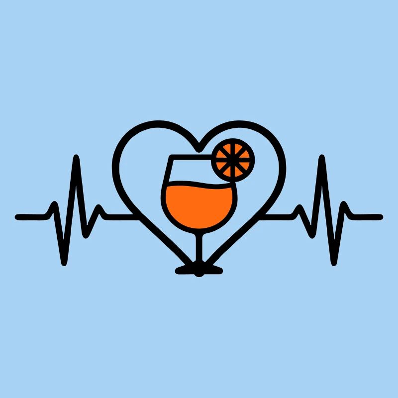 Spritz Heart Cocktail Aperitif