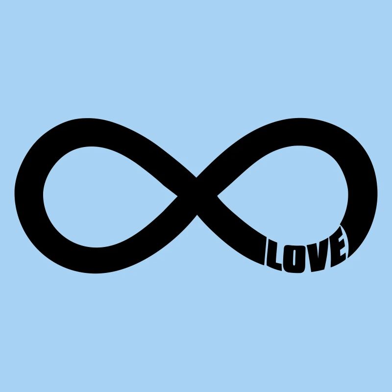 Infinity Love Symbol – Schwarz