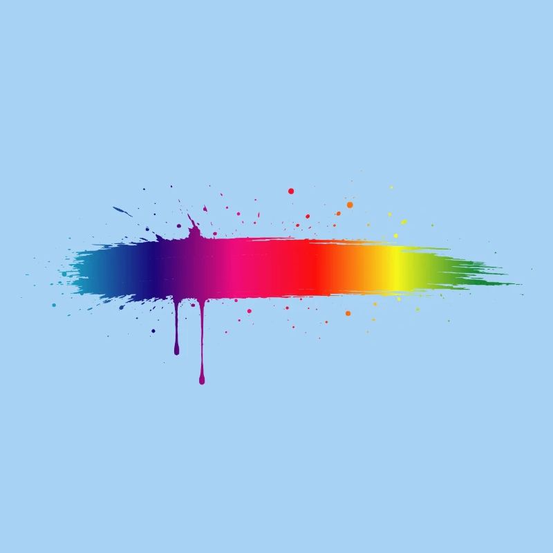 Regenbogen Pinselstrich Farbverlauf Splash