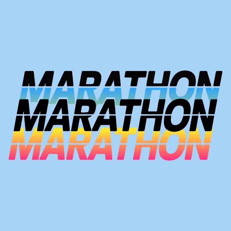 Typographie du gradient marathon