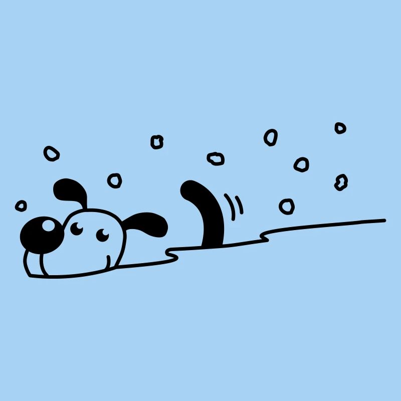 Un chien mignon dans la neige