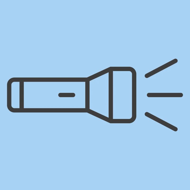 Flashlight Line Icon