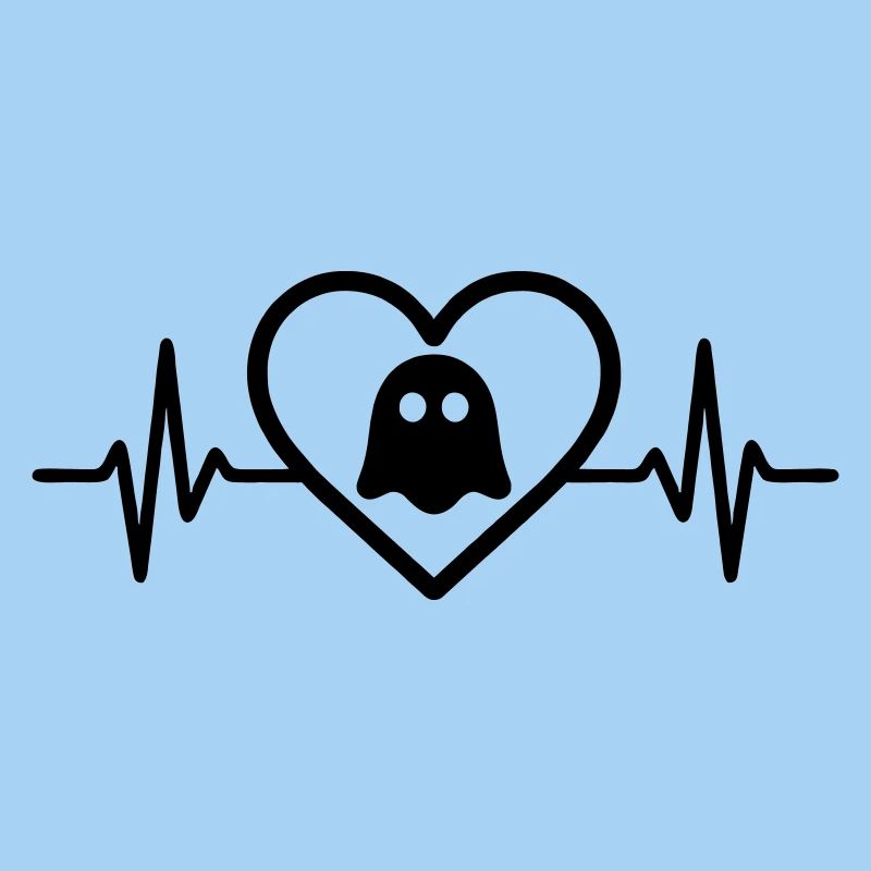 Heart Halloween Ghost