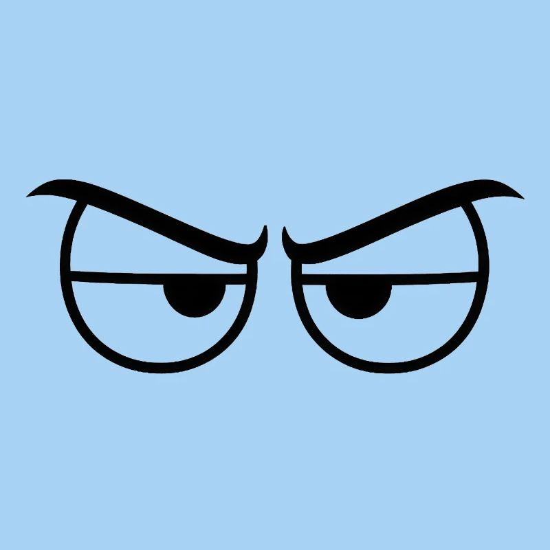 Expression des yeux en colère