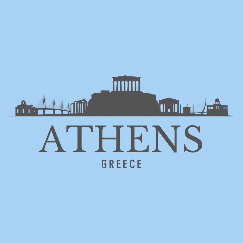 Athènes Grèce, silhouette d’Athènes