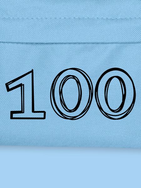 Zahl 100 handgezeichnet