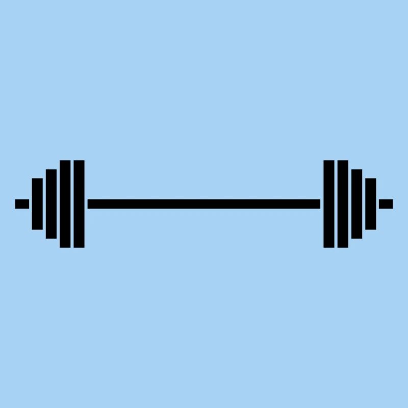 Barbell silhouette dumbbell