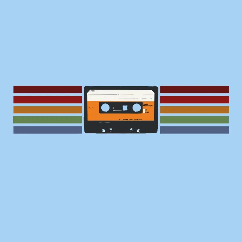 Style rétro de cassette analogique