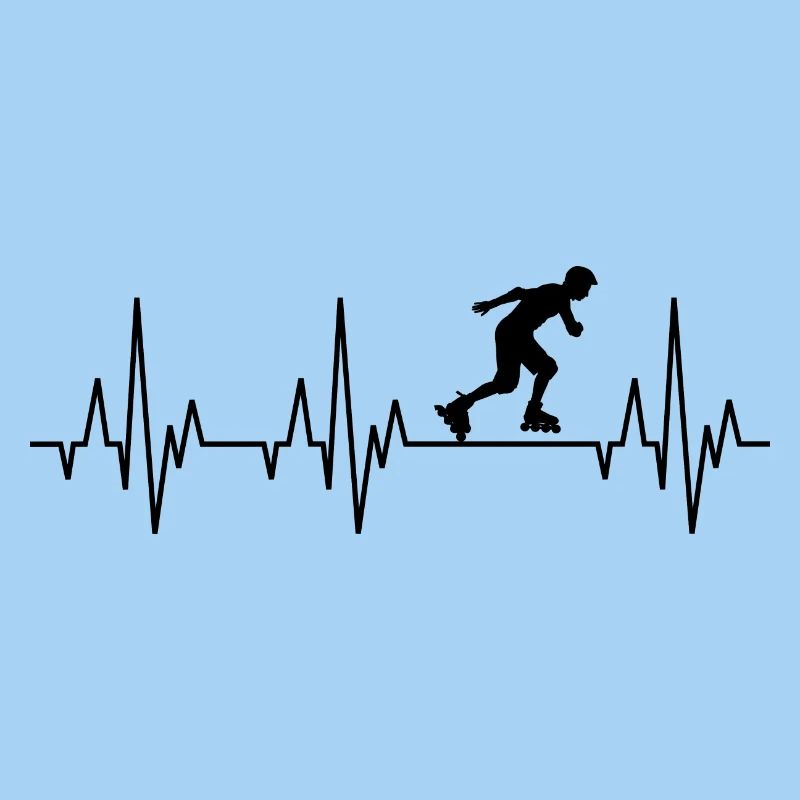Battements de coeur ECG Inline Rollerblades roller