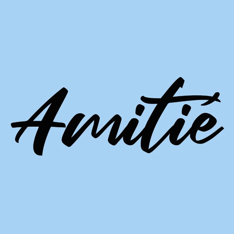 Amitie Script Design pour Vêtements