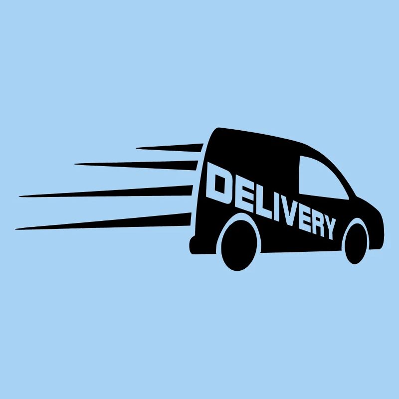 Logo de fourgonnette avec texte découpé