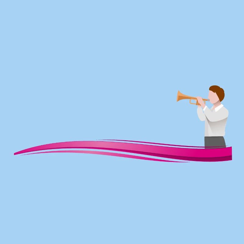 Musician TROMPETER on Wave - Text Template