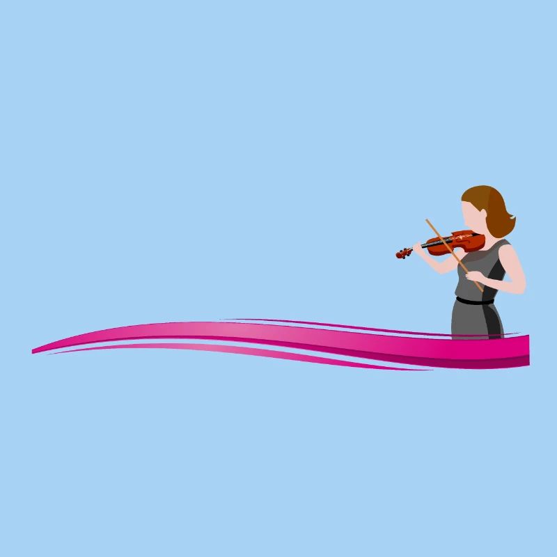 Violinistin on a wave