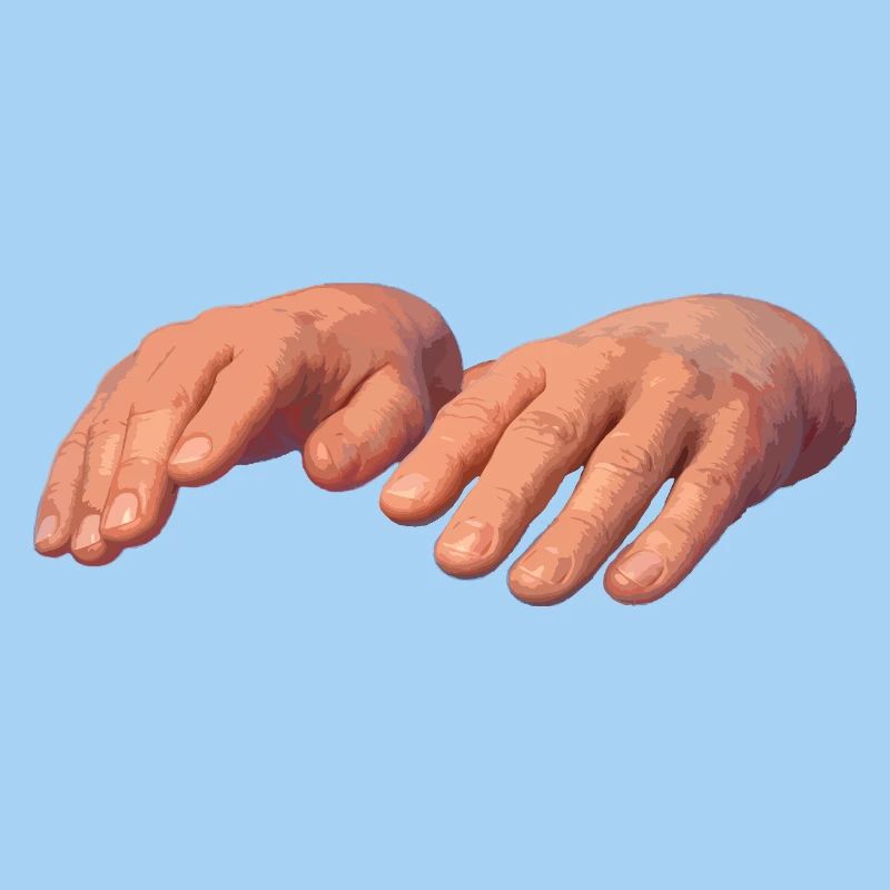 Des mains dans de doux tons terreux
