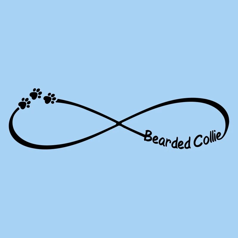 bearded collie Infinity Unendlichkeitssymbol Hunde