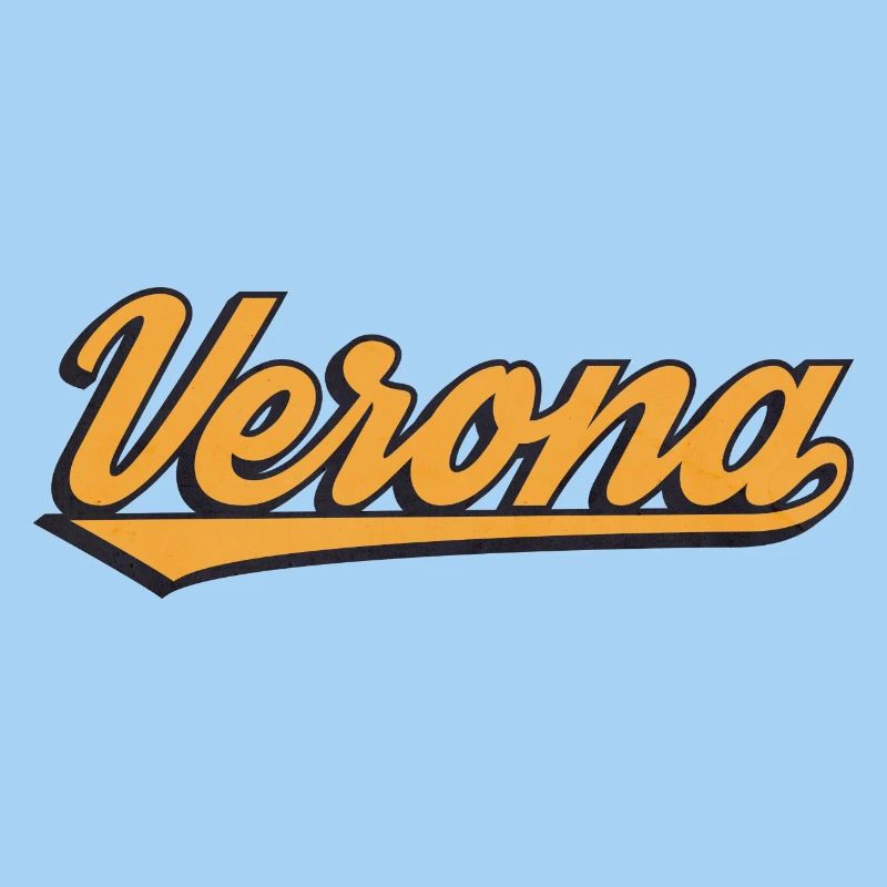 Logo rétro script de Vérone