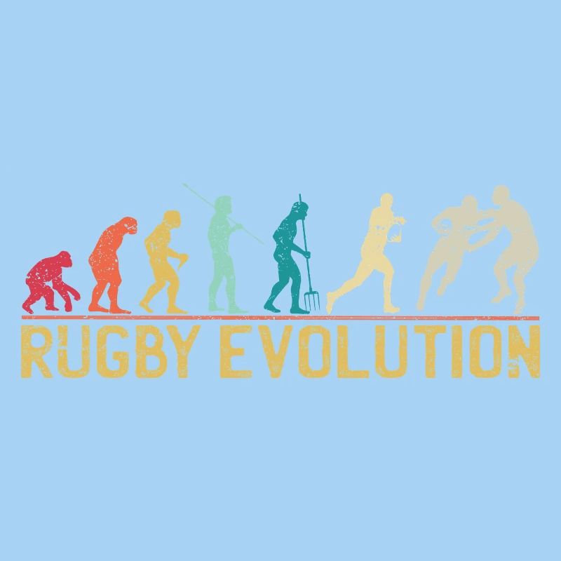 Rugby Evolution Silhouette Design