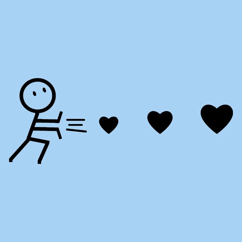 Herzenswerfender Schwarzer Mann