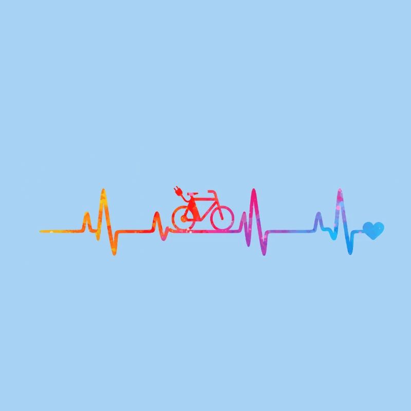 Rainbow Bicycle Pulse Lines