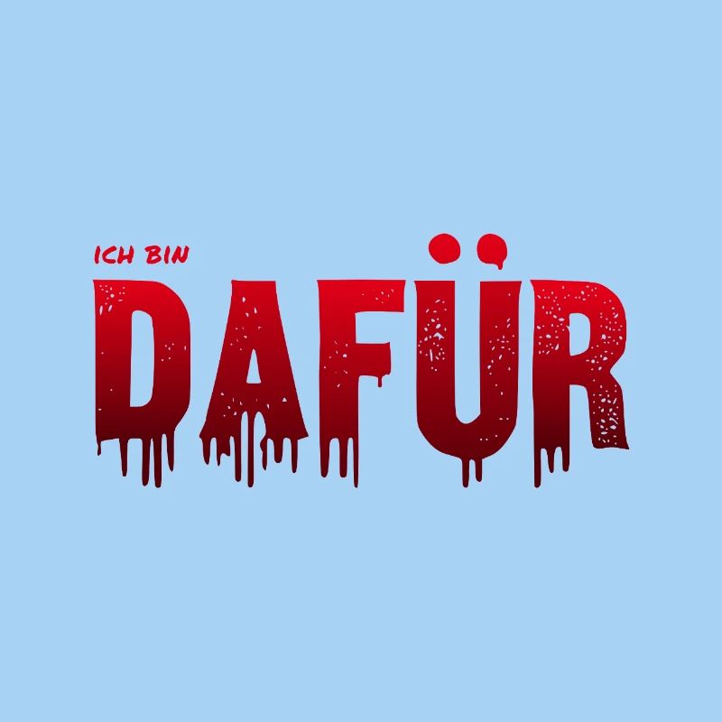 Ich bin dafür - positive rote Typografie