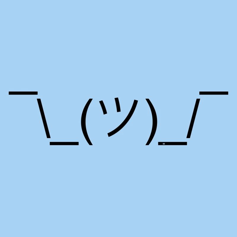 Shruggie Emojicon Design. Geschenk. Geschenkidee