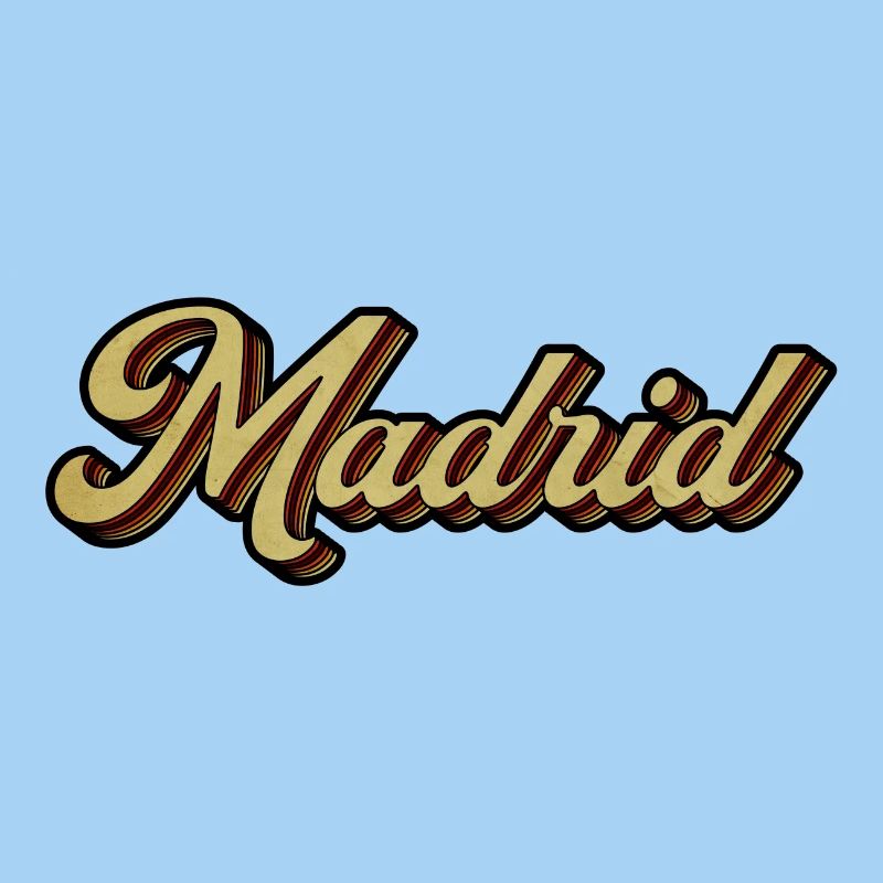 Madrid Retro Striped Script